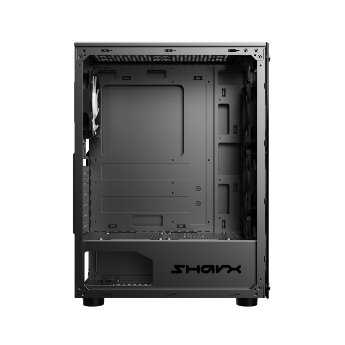 SHARX ZEPHYR ARGB - ATX Mid Tower Gaming Case With Front Tempered Glass, 4 x 120mm ARGB Computer Fans Model Z-200, Black image 9