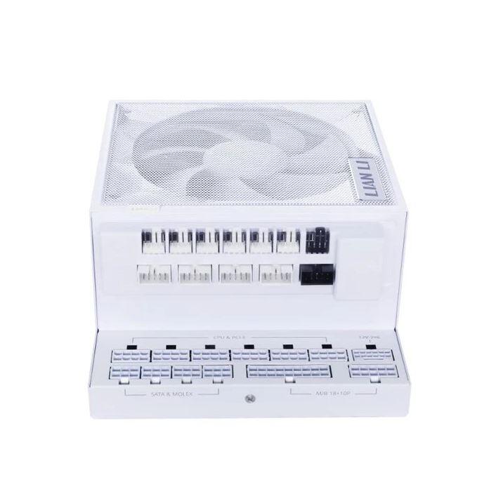 Lian Li Edge L-Shape 1200 Watts, 80 Plus Gold Fully Modular ATX Gaming Power Supply - White image 4