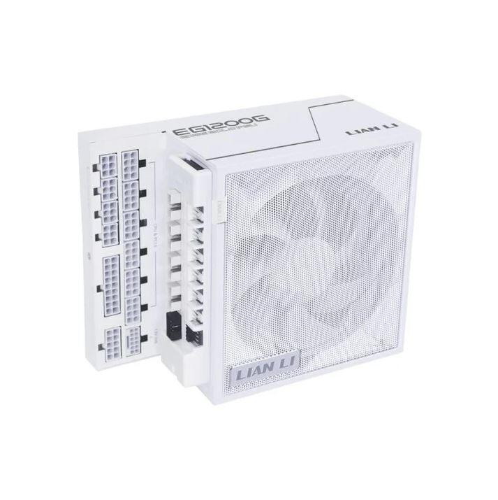 Lian Li Edge L-Shape 1200 Watts, 80 Plus Gold Fully Modular ATX Gaming Power Supply - White image 1