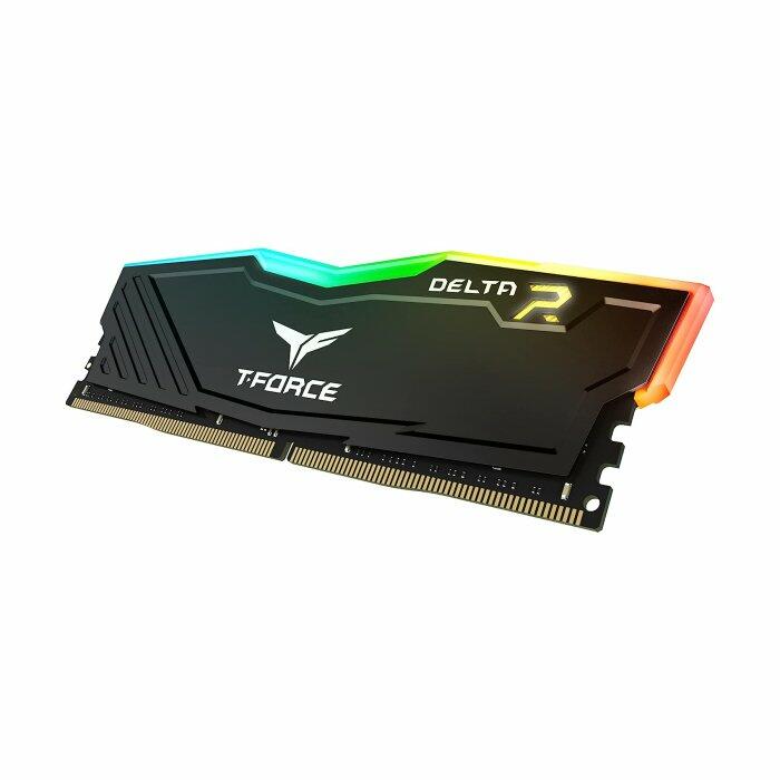TeamGroup T-Force DELTA RGB 32GB (2x16GB) DDR4 3600MHz CL18 Desktop Memory Kit - Black image 1