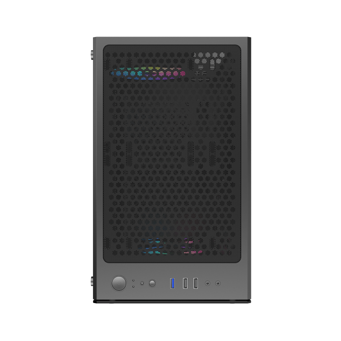 SHARX ZEPHYR ARGB - ATX Mid Tower Gaming Case With Front Tempered Glass, 4 x 120mm ARGB Computer Fans Model Z-200, Black image 7