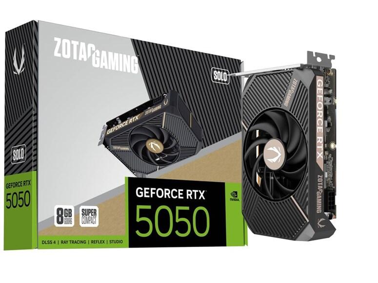 ZOTAC GAMING NVIDIA GEFORCE RTX 5050 SOLO 8GB GDDR6 Graphics Card - Black image 1