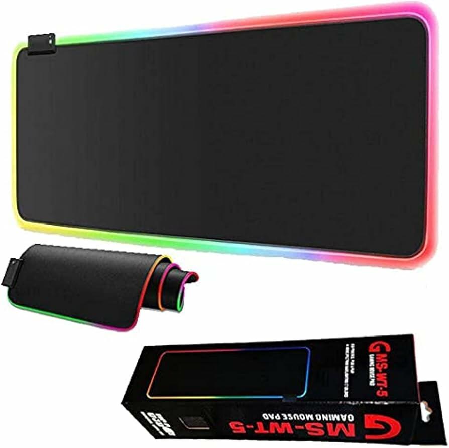 GMS-WT-5 RGB Gaming Mouse Pad 10 Lighting Modes Oversized Glowing Led Extended Mouse Pad image 1