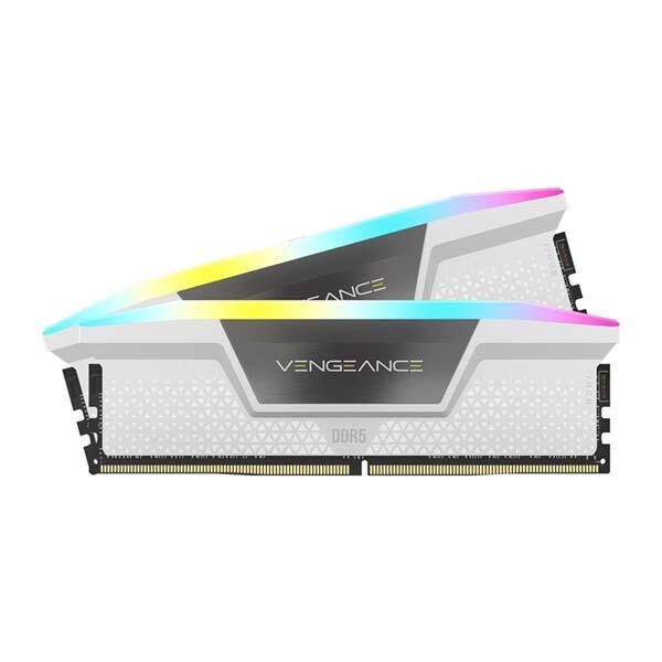 CORSAIR VENGEANCE RGB - 32GB (2x16GB) DDR5 DRAM 6400MT/s CL36 Memory Kit - White image 0