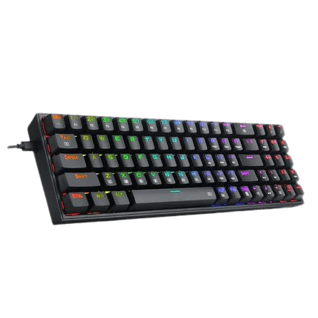 Redragon K628CT Pollux Pro RGB 75%, USB-C Wired, BT, 2.4 GHz Wireless Gaming Keyboard - Translucent Crystal Switch BLACK image 1