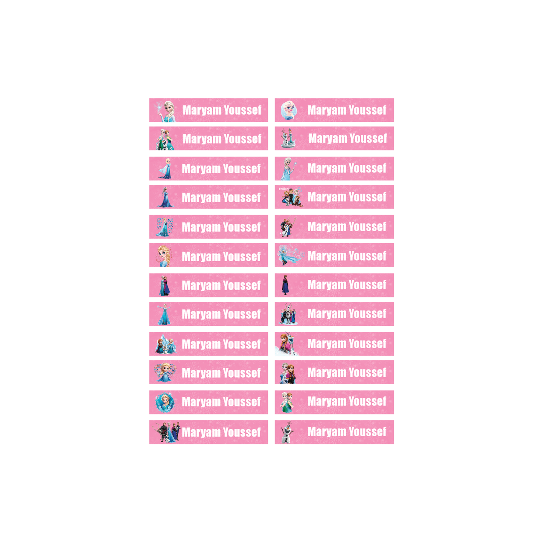 Frozen Labels for kids image 2