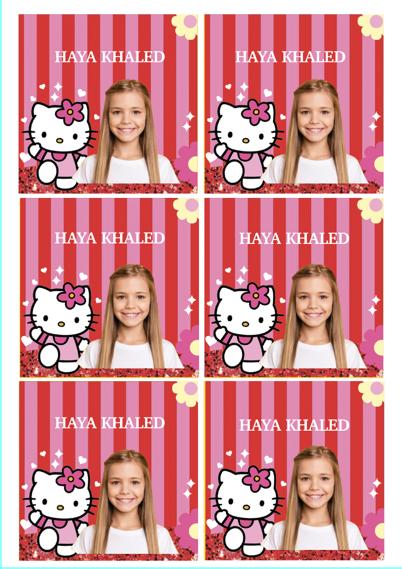 School Labels Hello Kitty image 5