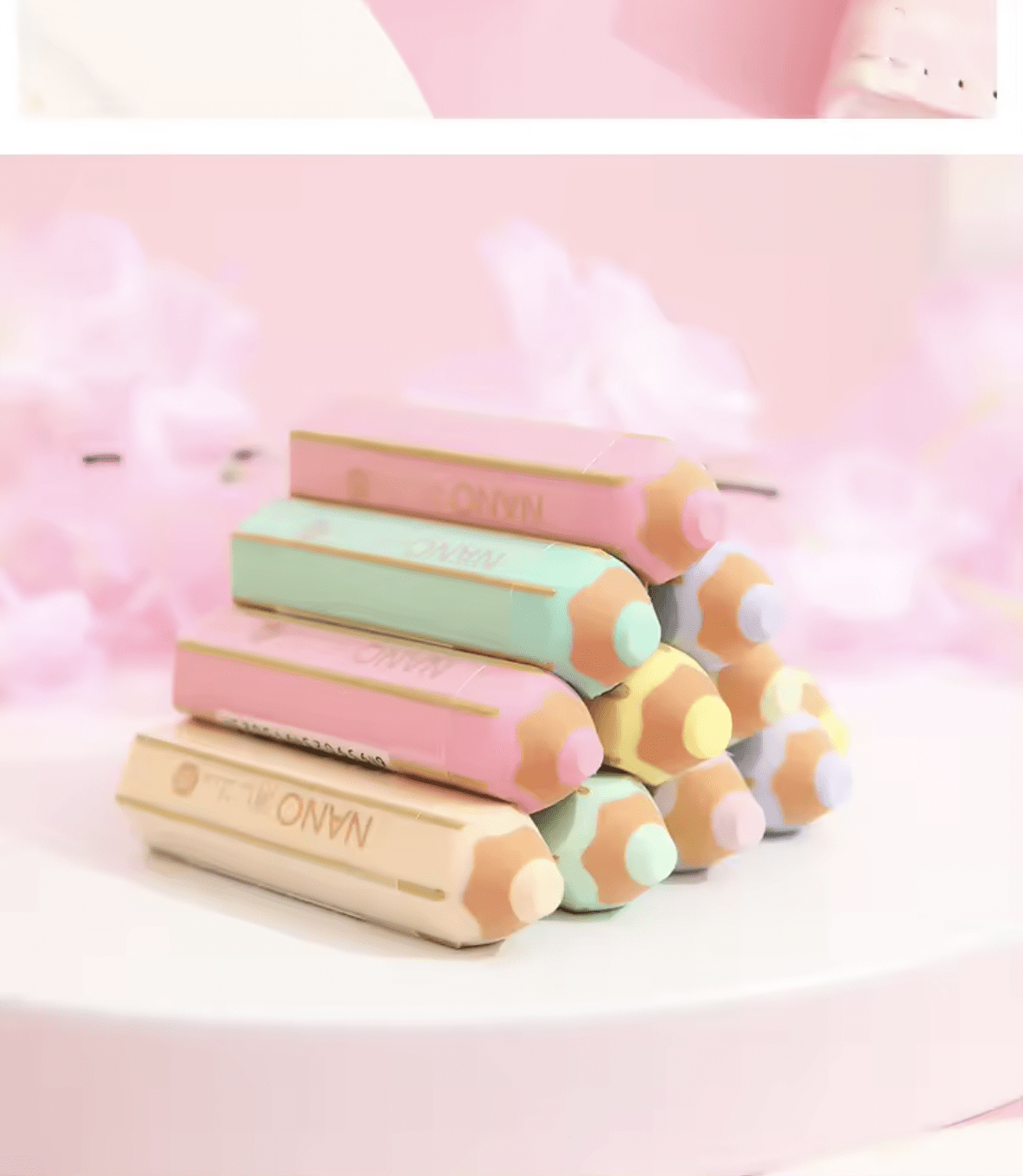 Hexagon pencil shape eraser image 0