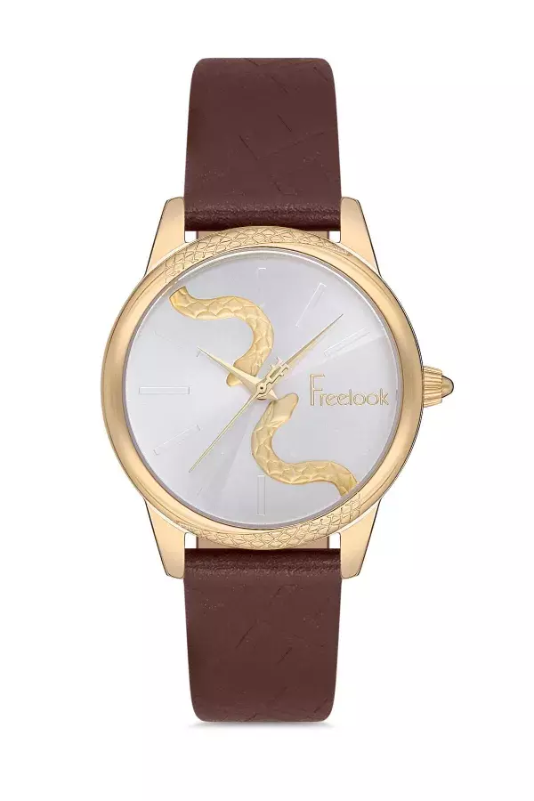 Free Look Leather White Women's Watch image 0
