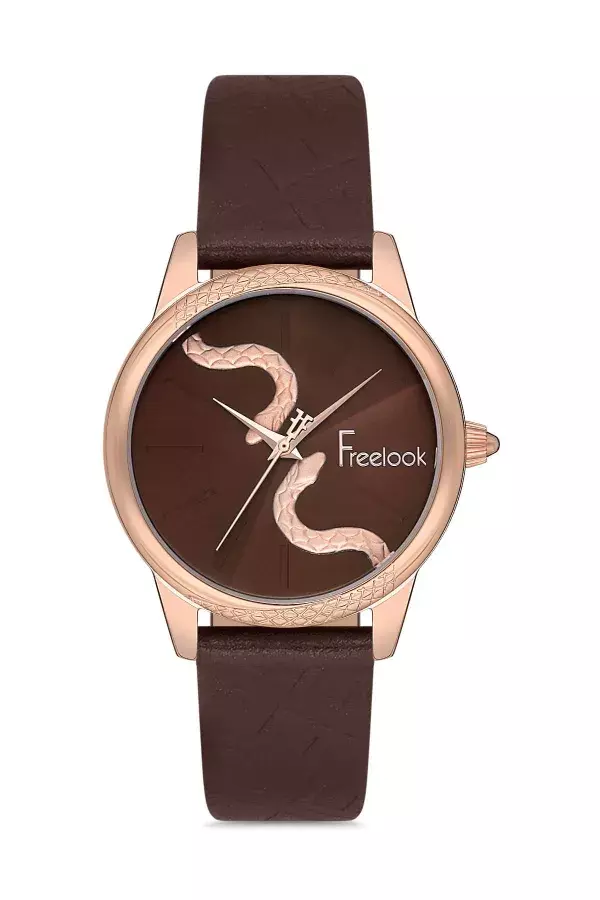 Free Look Leather Brown Women's Watch image 0