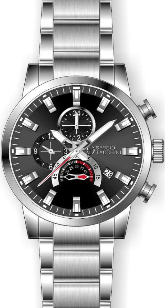 Sergio Tacchini Steel Chrono Silver Men's Watch image 0