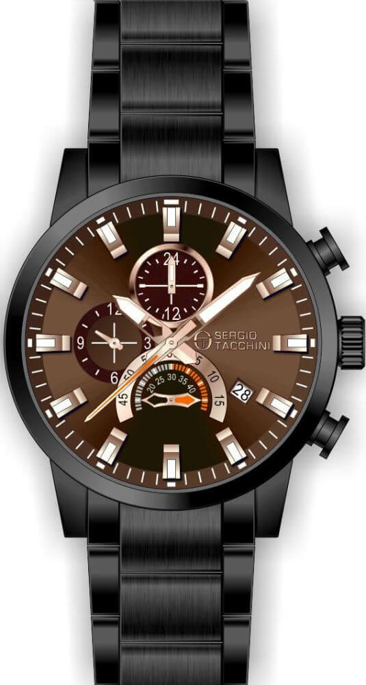 Sergio Tacchini Steel Chrono Black Men's Watch image 0