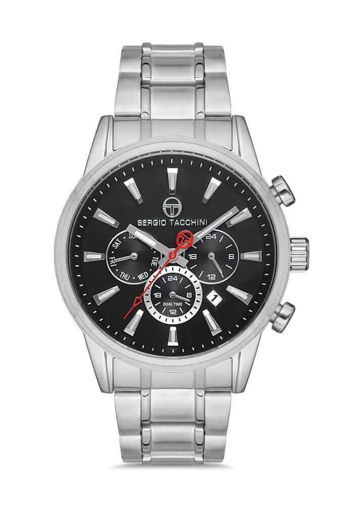 Sergio Tacchini Steel Chrono Silver Men's Watch image 0