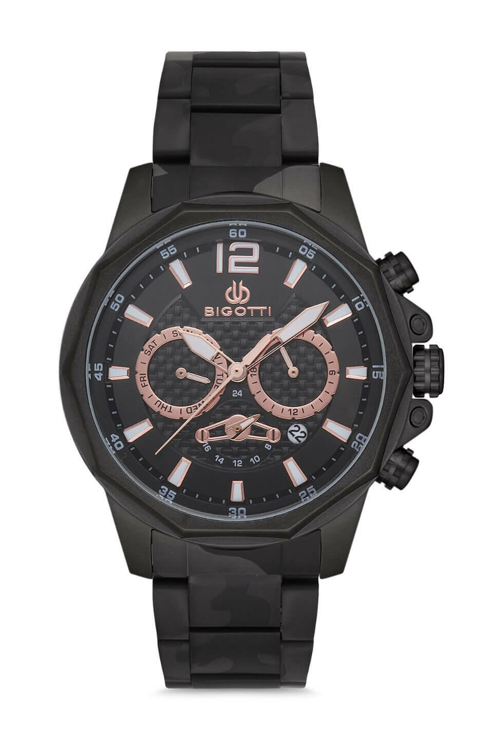 BIGOTTI Steel Chrono Black Men's Watch image 0