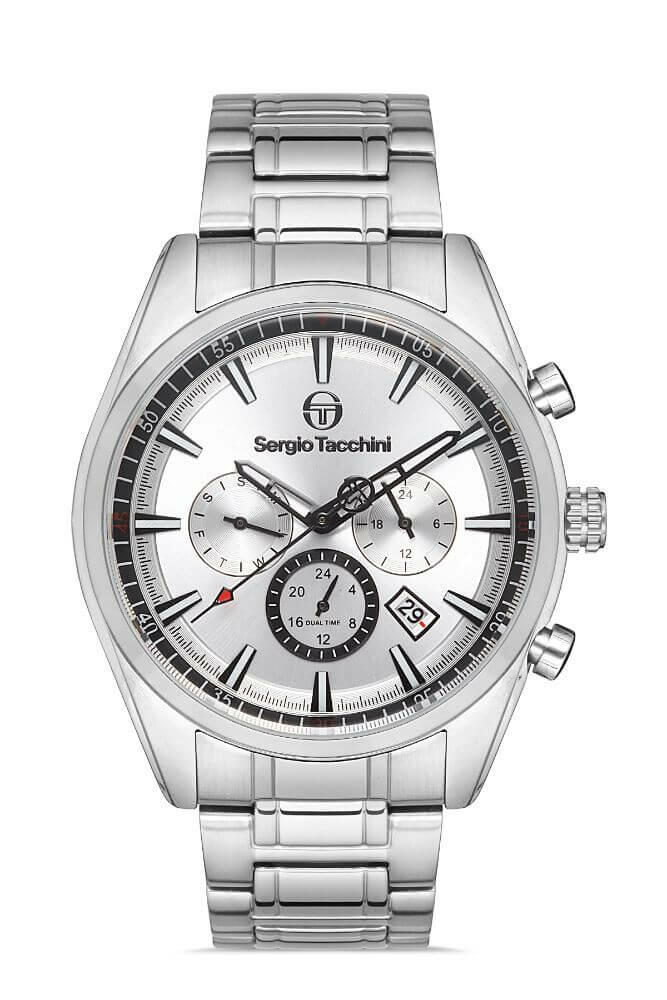 Sergio Tacchini Steel Chrono Silver Men's Watch image 0