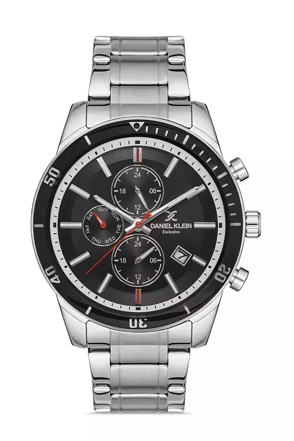 Daniel Klein Steel Chrono Silver Men&apos;s Watch image 0