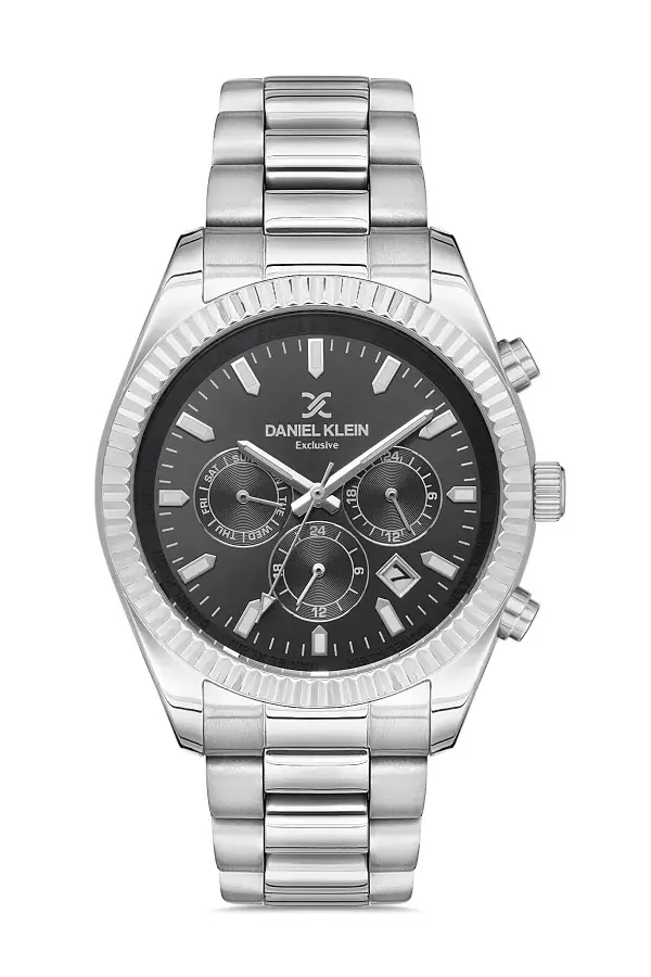 Daniel Klein Steel Chrono Silver Men's Watch image 0