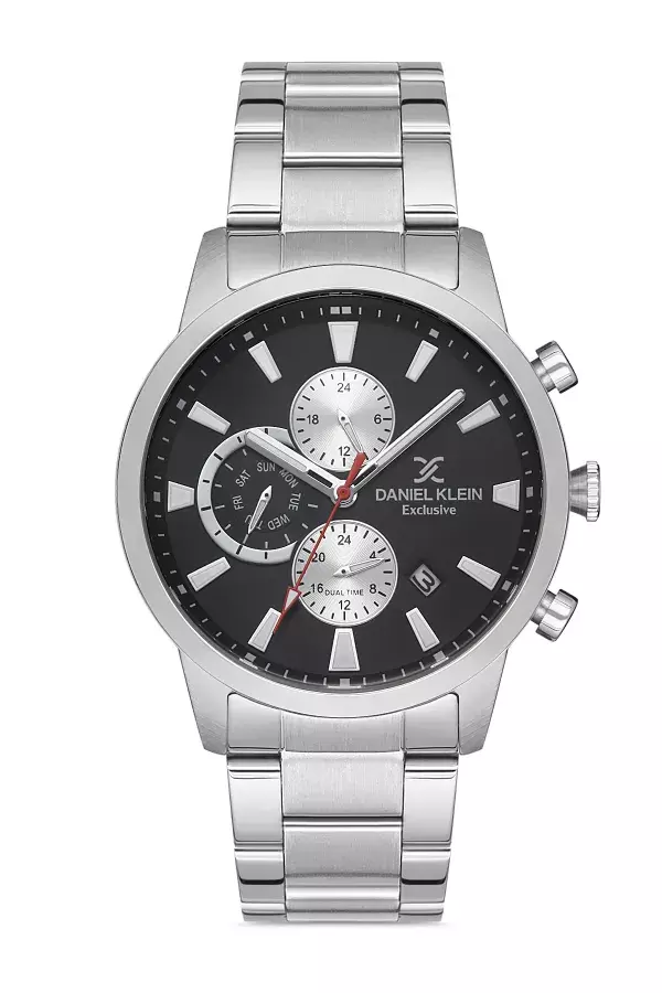 Daniel Klein Steel Chrono Silver Men's Watch image 0