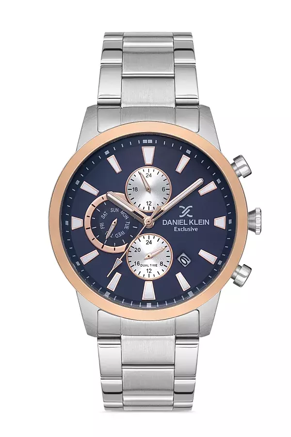 Daniel Klein Steel Chrono Silver Men's Watch image 0