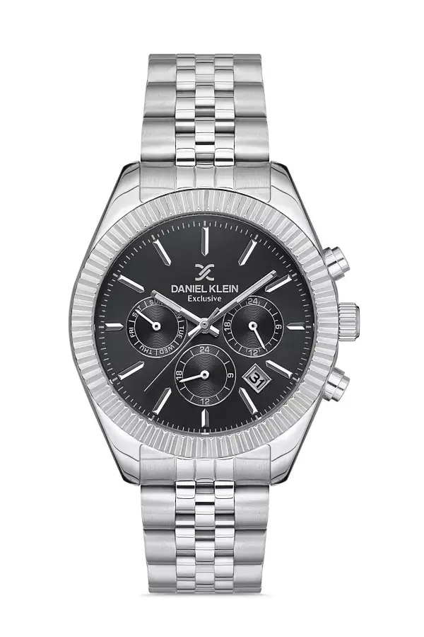 Daniel Klein Steel Chrono Silver Men's Watch image 0