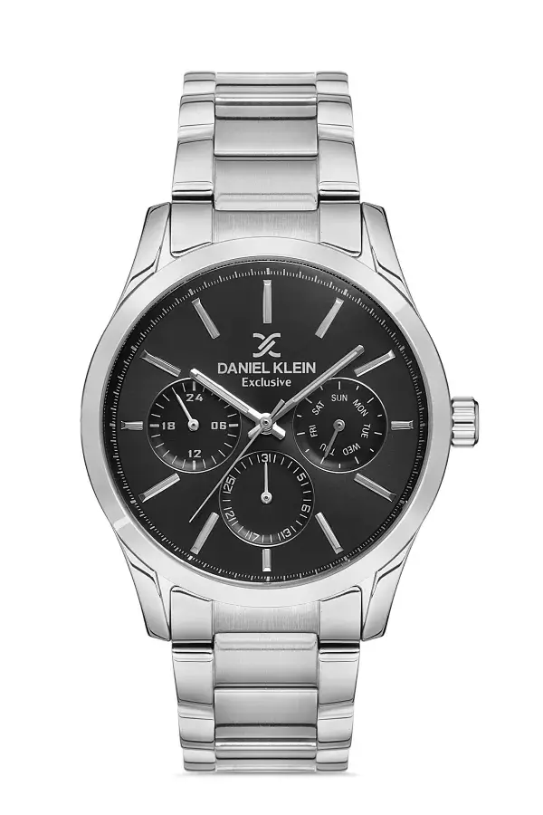 Daniel Klein Steel Chrono Silver Men's Watch image 0