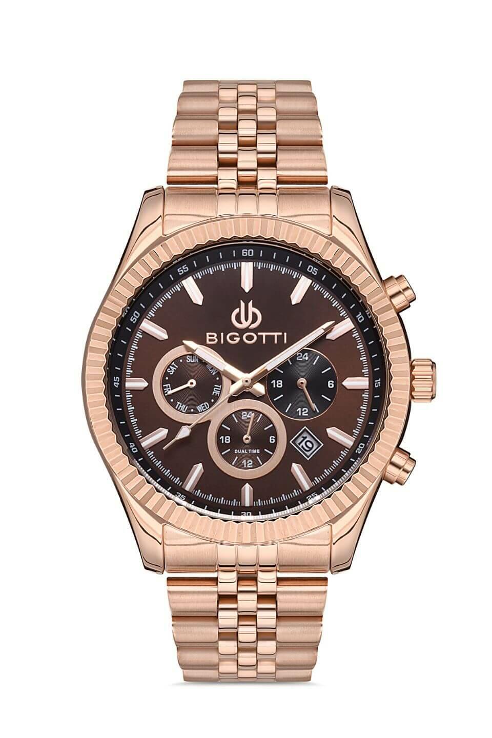 BIGOTTI Steel Chrono Rose Gold Men's Watch image 0