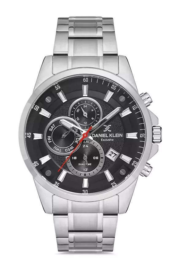 Daniel Klein Steel Chrono Silver Men&apos;s Watch image 0