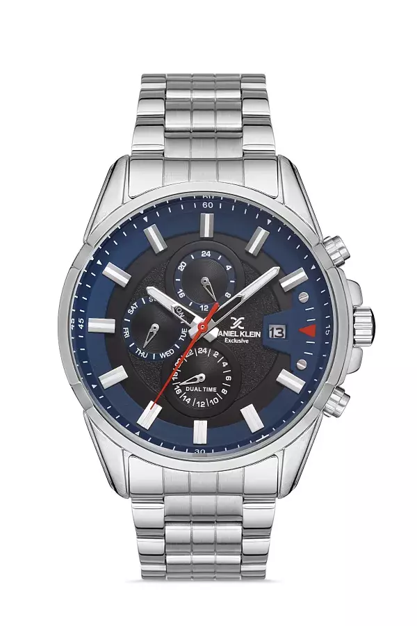 Daniel Klein Steel Chrono Silver Men's Watch image 0