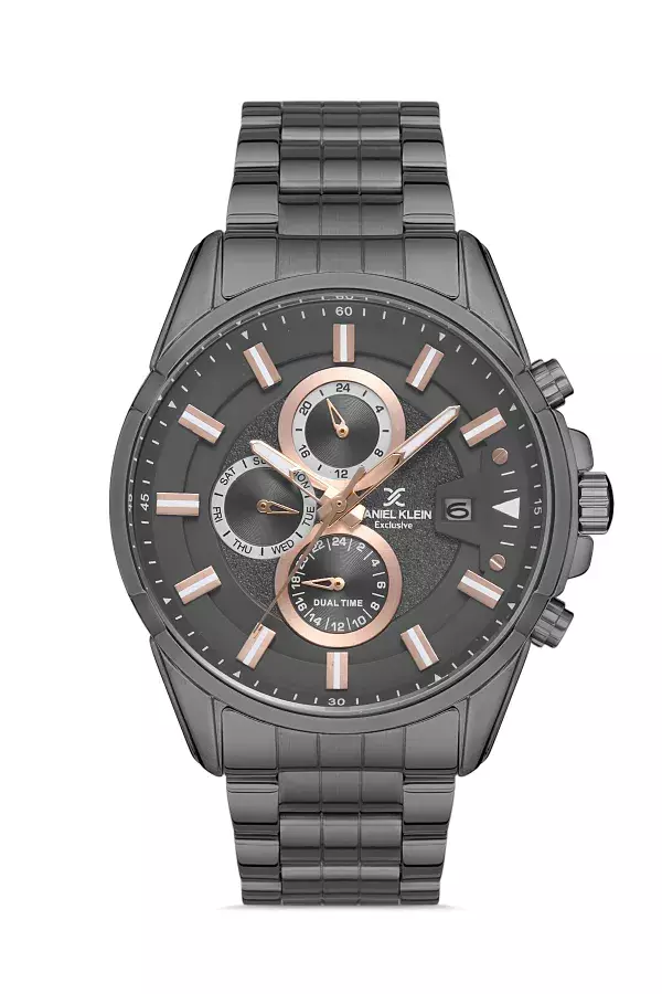 Daniel Klein Steel Chrono Black Men's Watch image 0