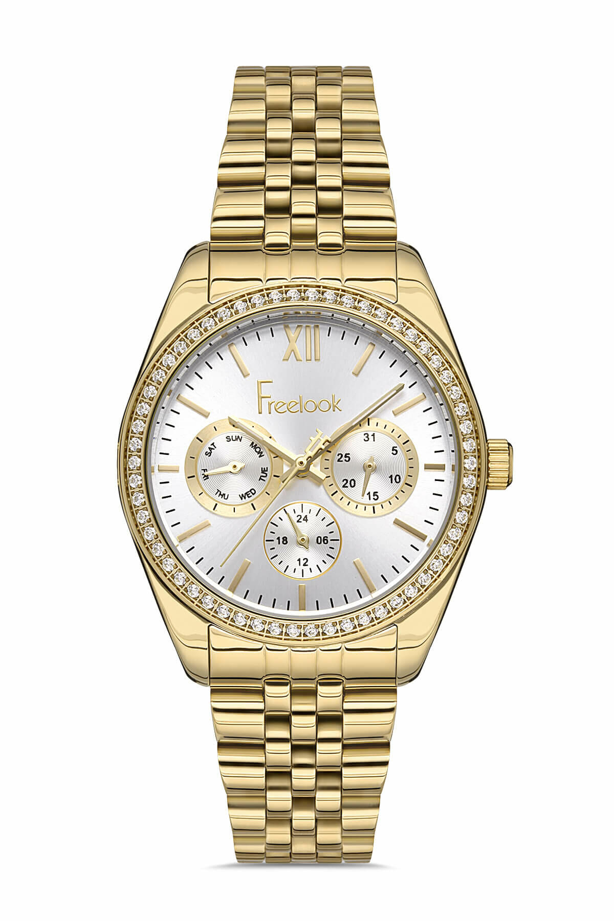 Free Look Steel Chrono White Women's Watch image 0