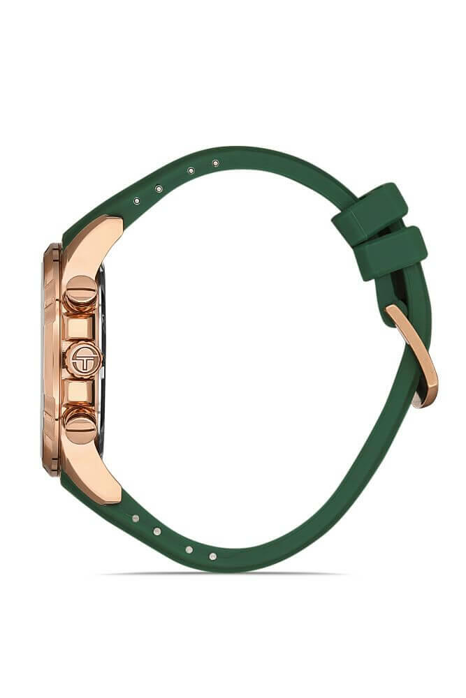 Sergio Tacchini Rubber Chrono Green Men's Watch image 1
