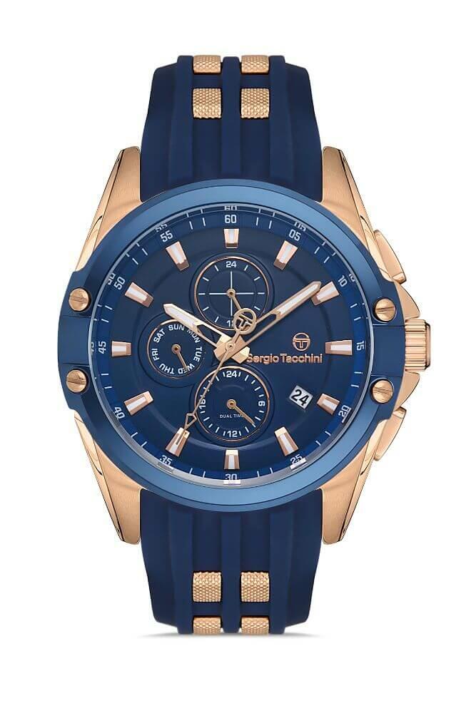 Sergio Tacchini Rubber Chrono blue Men's Watch image 0