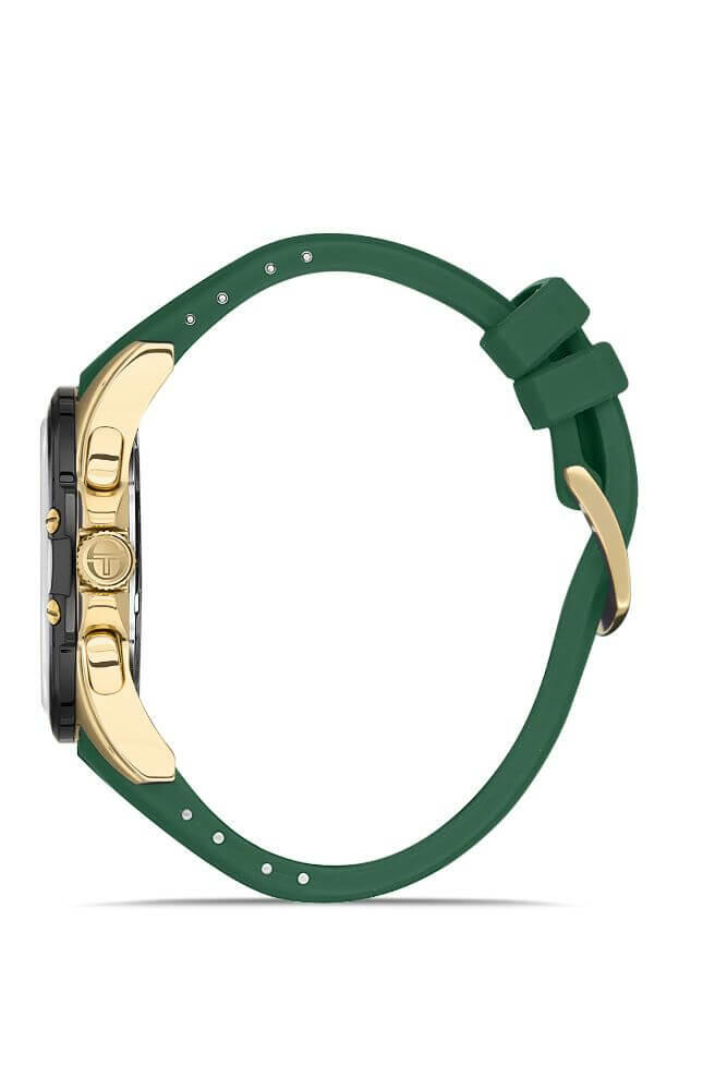 Sergio Tacchini Rubber Chrono Green Men's Watch image 1