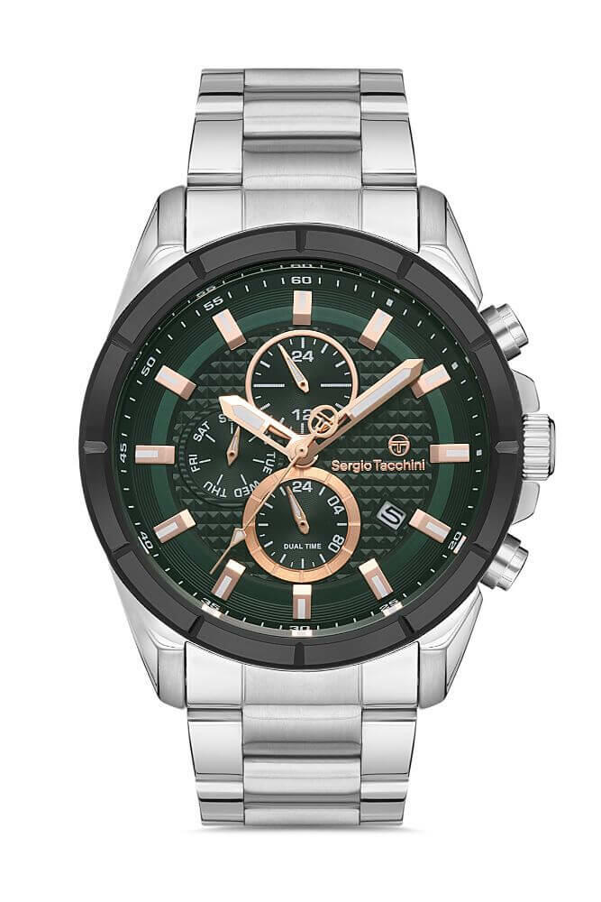 Sergio Tacchini Steel Chrono Silver Men's Watch image 0