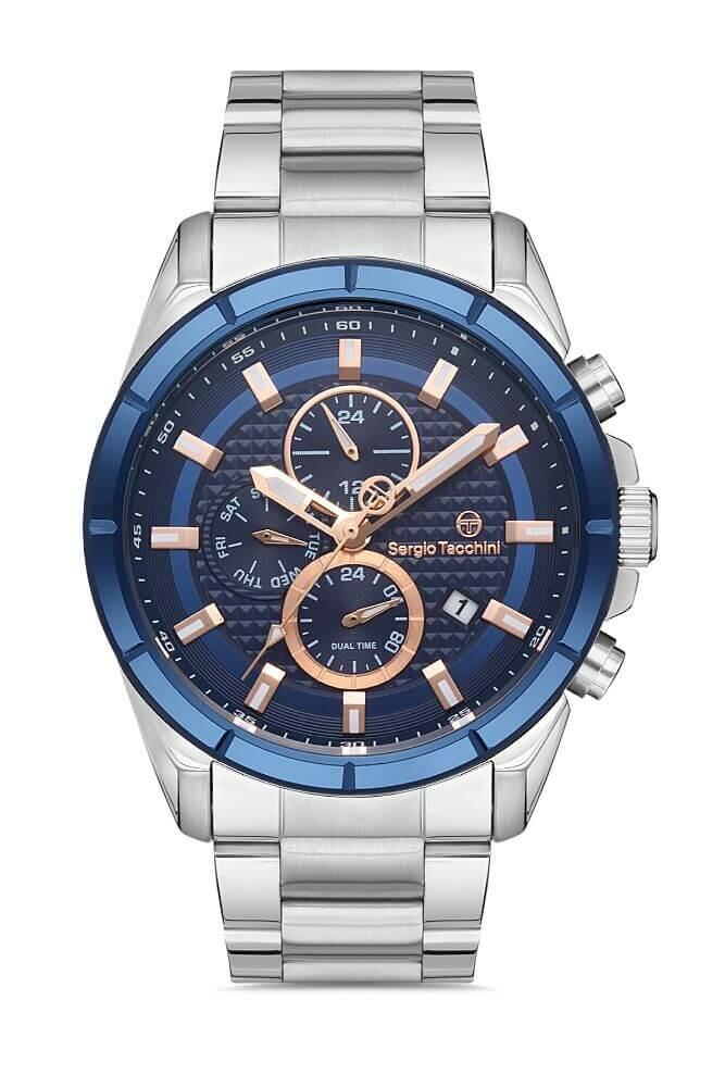 Sergio Tacchini Steel Chrono Silver Men's Watch image 0