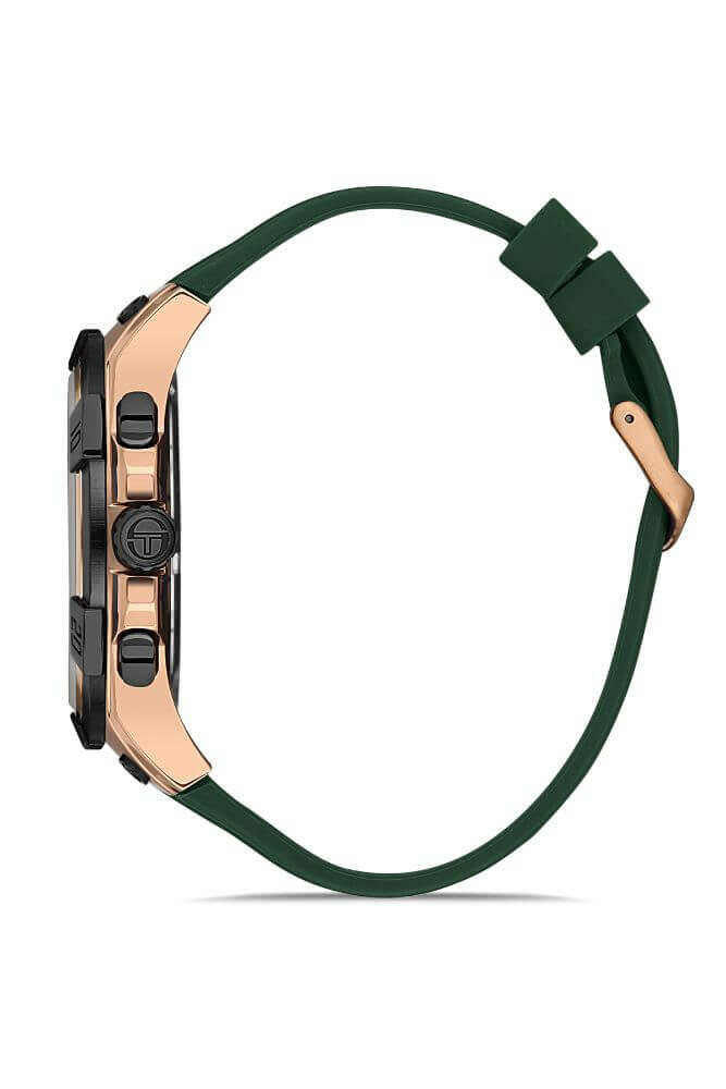 Sergio Tacchini Rubber Chrono Green Men's Watch image 1