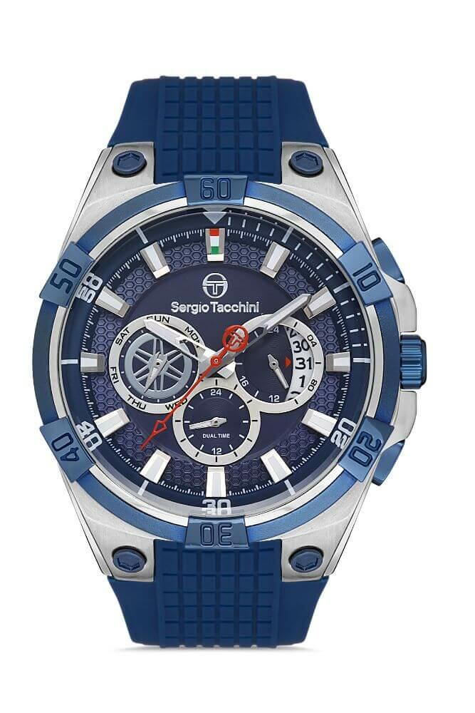 Sergio Tacchini Rubber Chrono blue Men's Watch image 0