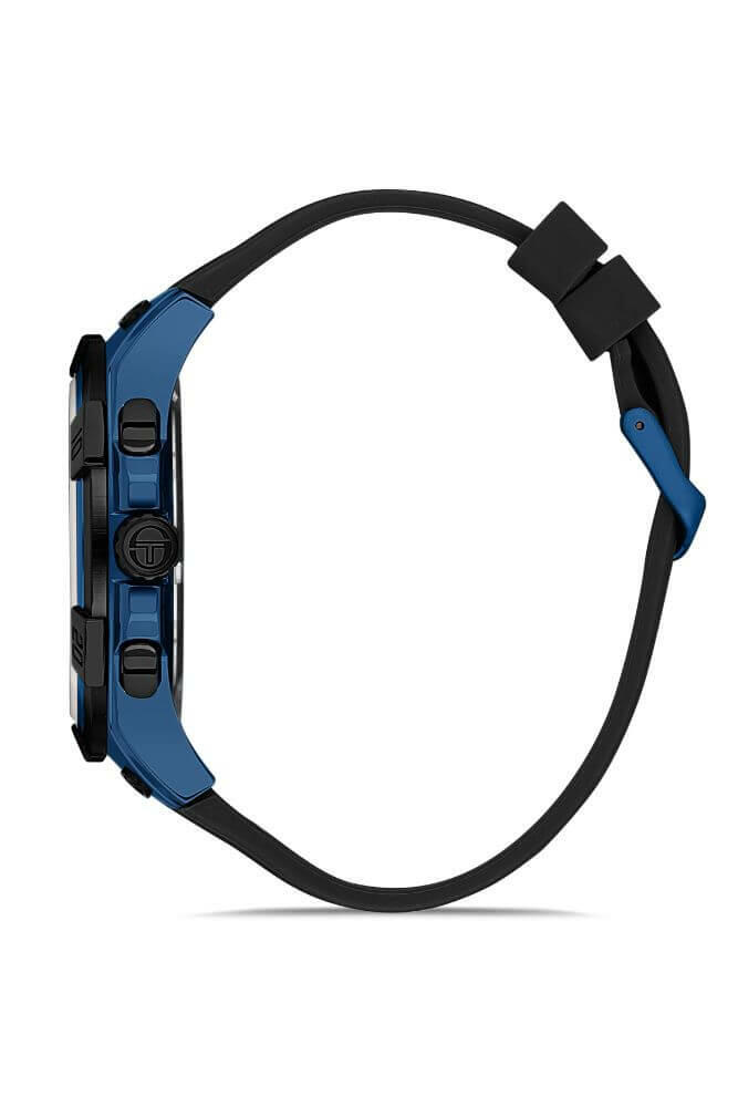 Sergio Tacchini Rubber Chrono Black Men's Watch image 1