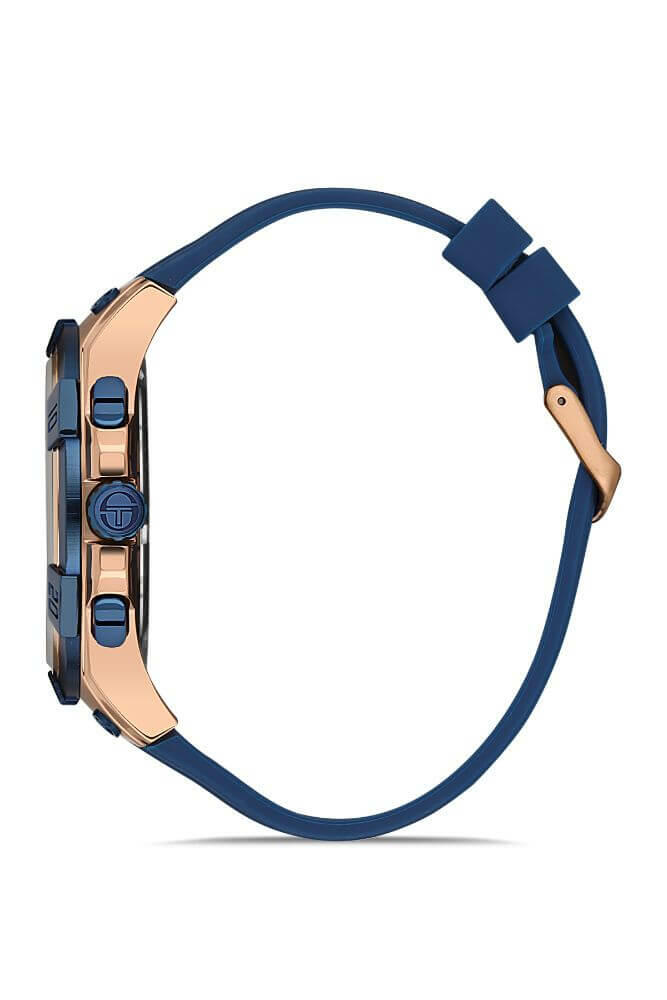 Sergio Tacchini Rubber Chrono blue Men's Watch image 1