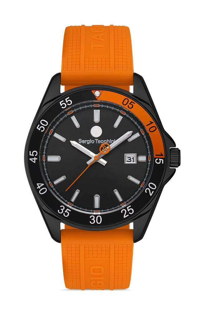 Sergio Tacchini Rubber Orange Men's Watch image 0