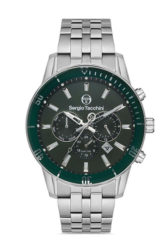 Sergio Tacchini Steel Chrono Silver Men's Watch image 0