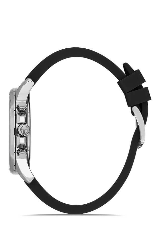 Sergio Tacchini Rubber Chrono Black Men's Watch image 1