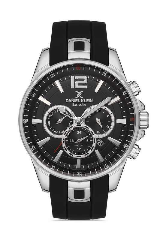 DANIEL KLEIN Rubber Chrono Black Men Watch image 0