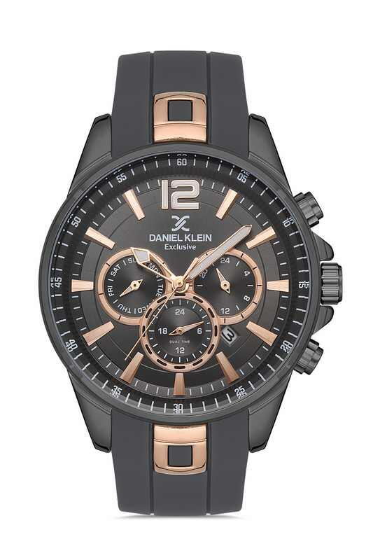 DANIEL KLEIN Rubber Chrono Black Men Watch image 0