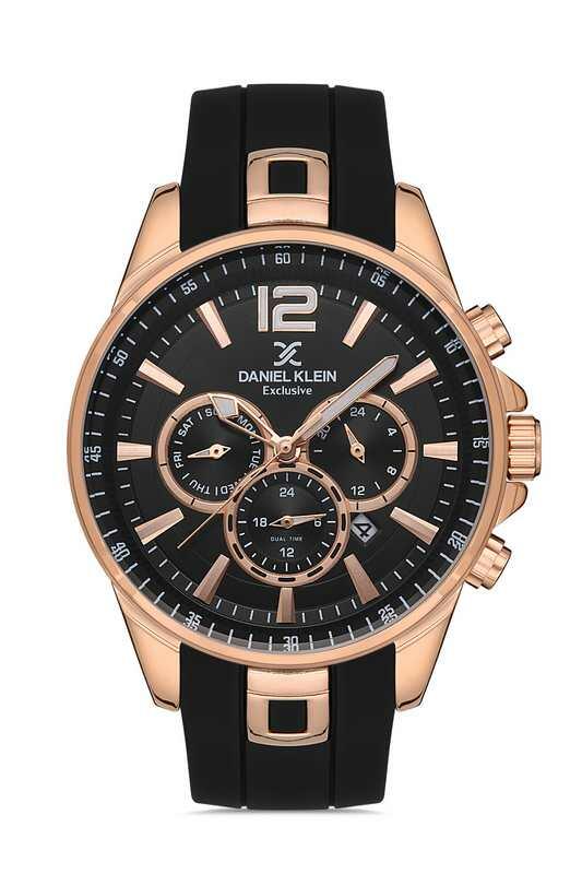 DANIEL KLEIN Rubber Chrono Black Men Watch image 0