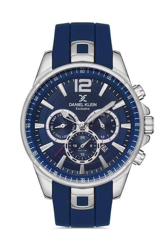 DANIEL KLEIN Rubber Chrono Blue Men Watch image 0