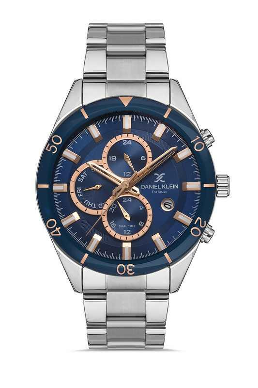 DANIEL KLEIN Steel Chrono Silver Men Watch image 0