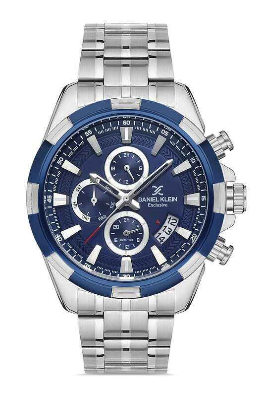 DANIEL KLEIN Steel Chrono Silver Men Watch image 0