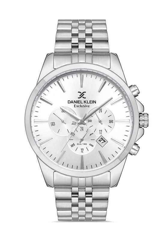 DANIEL KLEIN Steel Chrono Silver Men Watch image 0