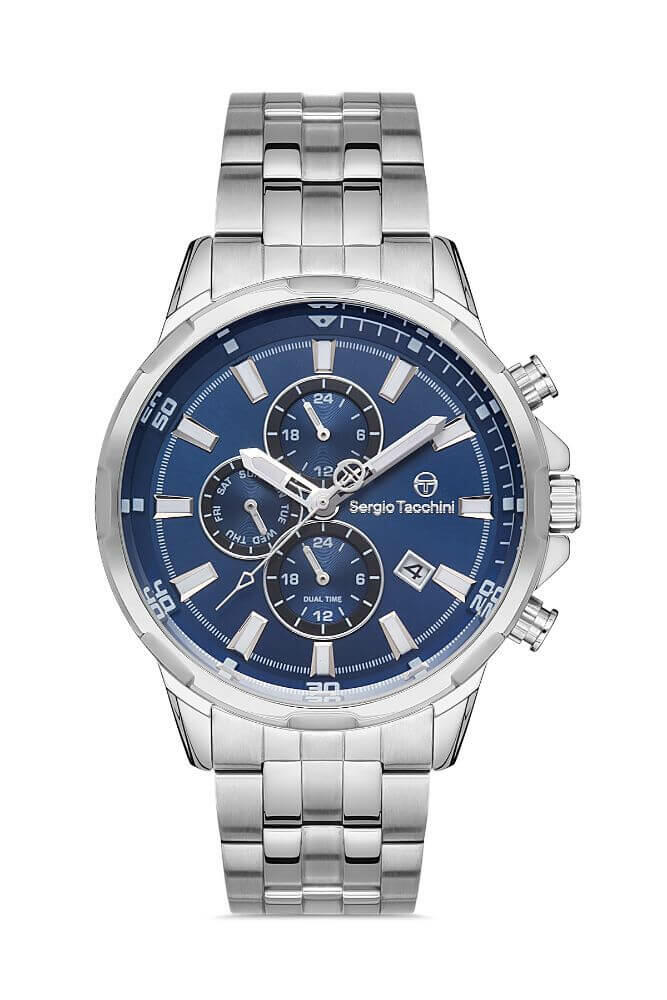Sergio Tacchini Steel Chrono Silver Men's Watch image 0
